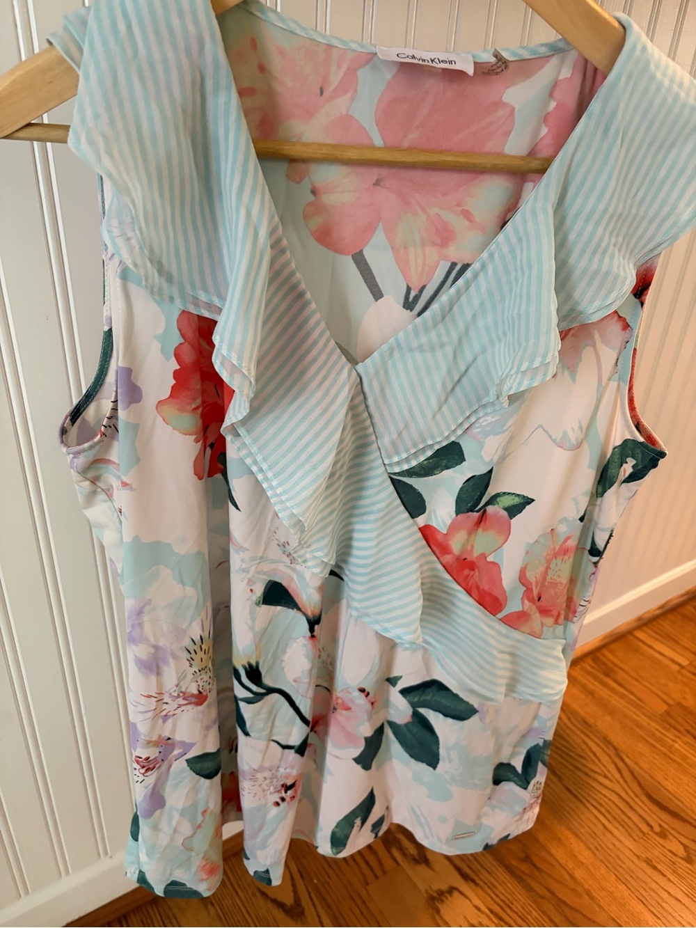 Calvin Klein Pink Peach Tie-Dye Tank